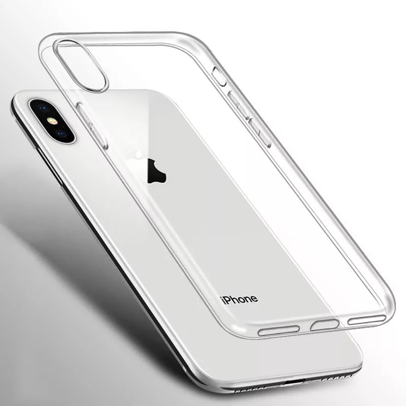 Clear Silicone Soft Case for iPhone XS Max XR X 15 14 13 12 11 Pro Mini 7 8 Plus 5 6 S SE 2020 Mobile Phone Cover TPU Back Shell