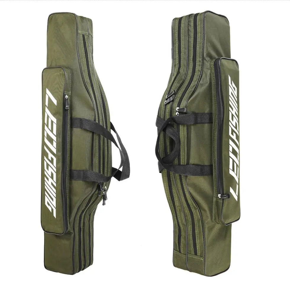 0.8m/1m/1.2m/1.5m Double Layer Large Capacity Fishing Rod Bags 600D Oxford Cloth Sea Fishing Tackle Foldable Package