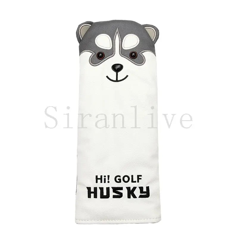 Lovely Husky Animal Golf Putter Headcover PU Leather Dustproof New for Putter