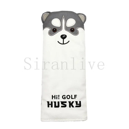 Lovely Husky Animal Golf Putter Headcover PU Leather Dustproof New for Putter