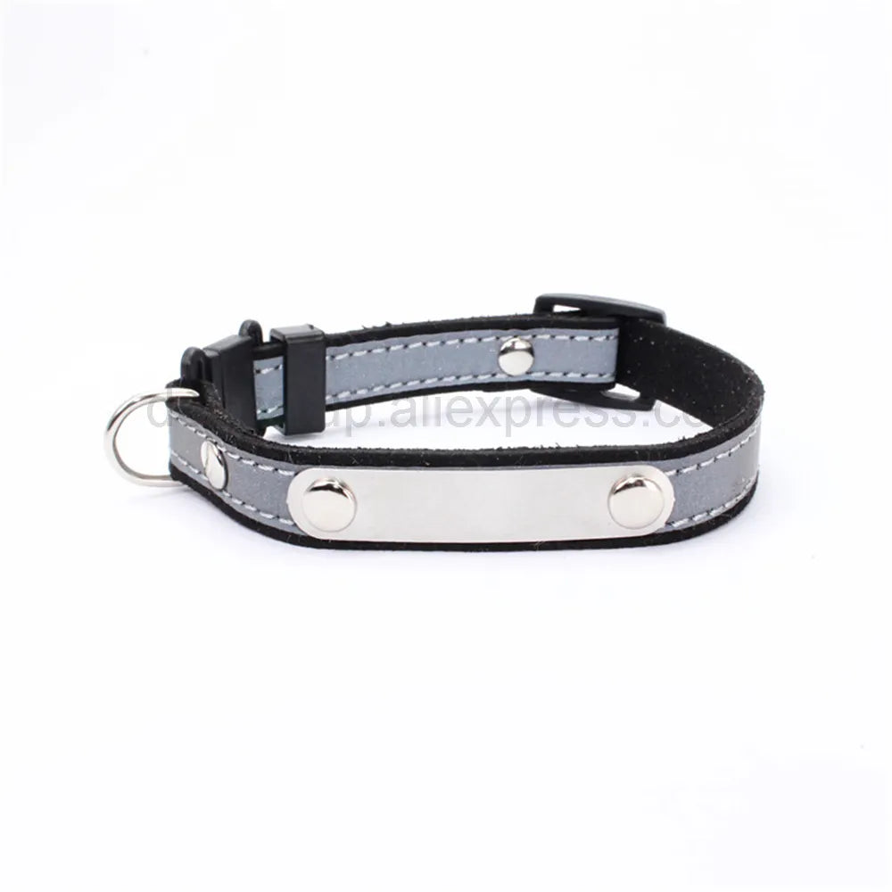 3 In1 Engraved Cat Collar Reflective Kitten ID Tag Phone Number Nameplate Puppy Collar Charms Small Dog Chain Medium Pet ID Tag