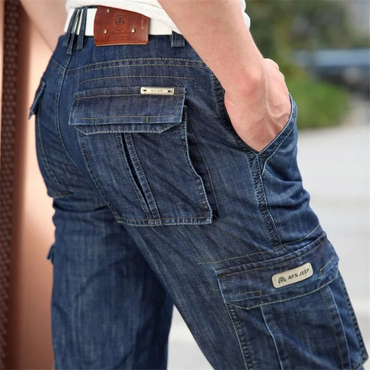 Cargo Jeans Men Big Size 29-40 42 44  Casual Multi-Pocket Jeans Male Clothes  2023  Denim Jean Pants for Male Trousers