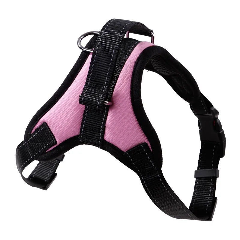 New Pets Dog Harness Vest Reflective Tape Breathable Mesh Pet Dogs Leash Harness S/M/L/Xl Dog Collar Accessories Dropship
