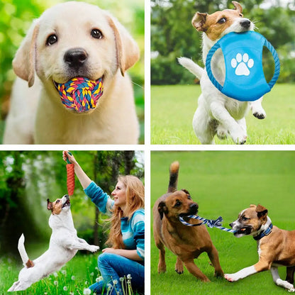 12Pcs Large Dog Toy Sets Chew Rope Toys for Dog Chewing Toys for Dog Outdoor Teeth Clean Toy for Big Dogs Juguete Para Perros