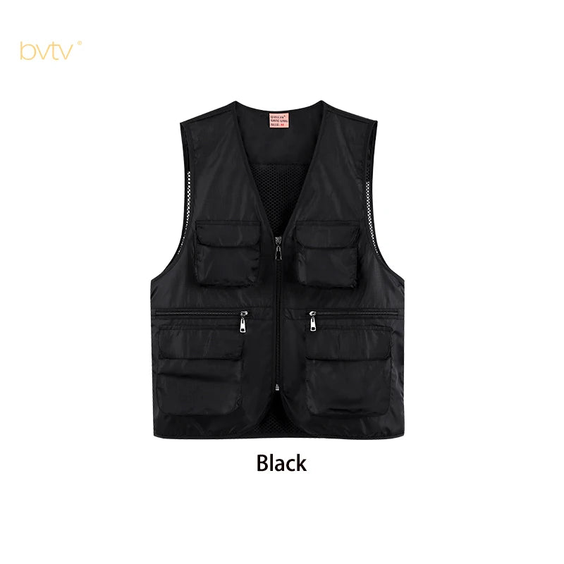 Custom Cargo Workwear Utility Fishing Mesh Multi Pocket Vest