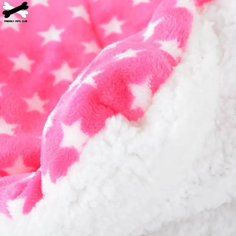 Winter Warm Pet Dog Soft Cushion Large Print Flannel Cotton Mattress Cat Pet Mat Bed Pad Rug Cartoon Printed Cat and Dog Pad