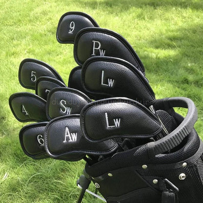 9/10/12Pcs Portable PU Golf Club Iron Head