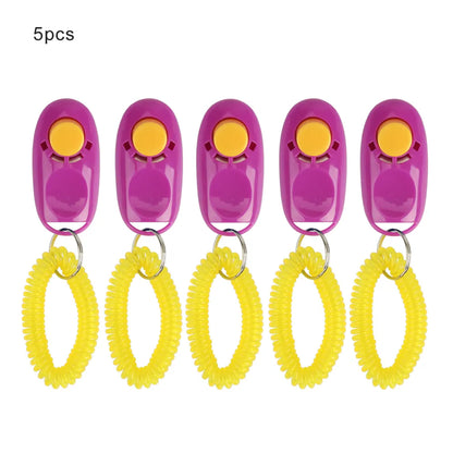 5pcs Dog Clicker Toys Pet Tranining Clicker Obedience Dog Cat Training Trainer
