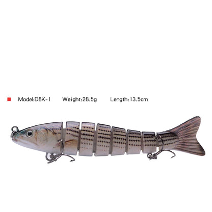 Fishing Bait Sinking Wobblers Fishing Tools 14cm28g17g Fishing LurefiShing Gaccessories  8 Segment Hard Lures for Fishing Lure