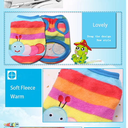 Cute Dog Clothes Winter Vest for Small Dogs Cats Warm Pets Sweater Soft Flannel Puppy Puffer Jacket Dog Accessories Supplies Xxs