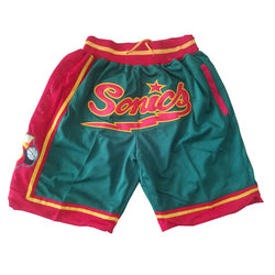 Embroidery Basketball Shorts Retro Sweat Vintage Bulls Magic Heat All Star Basketball Wear Shorts Zipper Pockets Just Men Don