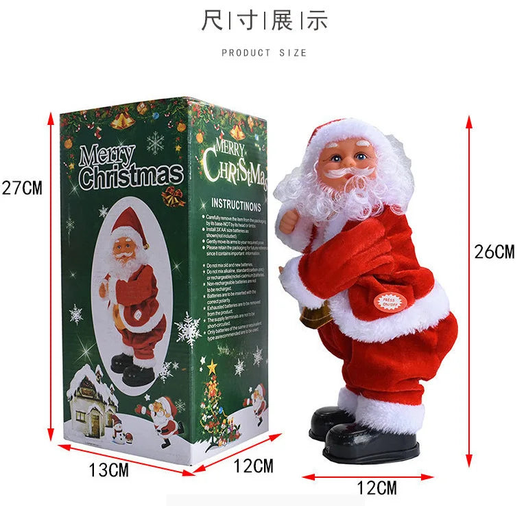 Dropshipping Santa Claus Musical Climbing Rope Ladder Electric Musical Toy Ornaments for Holiday Season MOQ 1 Piece