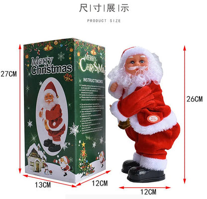Dropshipping Santa Claus Musical Climbing Rope Ladder Electric Musical Toy Ornaments for Holiday Season MOQ 1 Piece