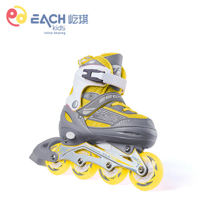 EACHkids Inline Roller Skates Shoes 4 PU Wheels Flashing Skates Wholesale for Kids Beginner