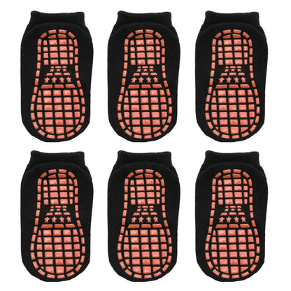 6 Pairs/Lot 0 to 6 Yrs Cotton Children's Anti-Slip Boat Socks for Boys Girl Low Cut Floor Kid Sock With Rubber Grips Four Season