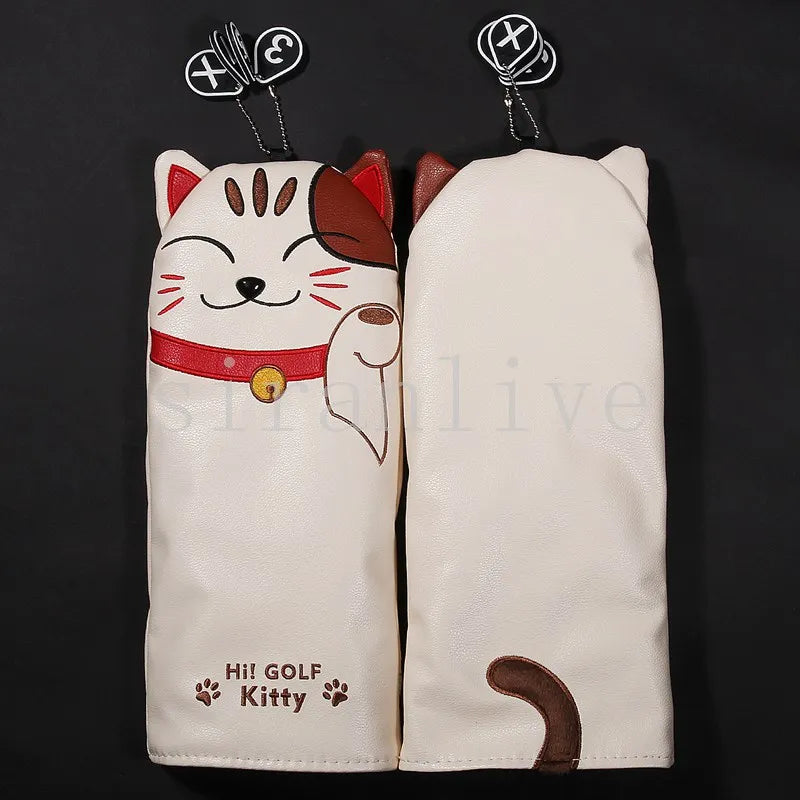 Money Cat PU Leather Golf Headcovers