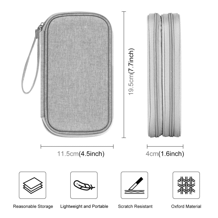 HAWEEL Electronic Organizer Double Layer Storage Bag for Cables Charger Power Bank Earbuds Electronics Accessories Travel Case