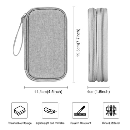 HAWEEL Electronic Organizer Double Layer Storage Bag for Cables Charger Power Bank Earbuds Electronics Accessories Travel Case