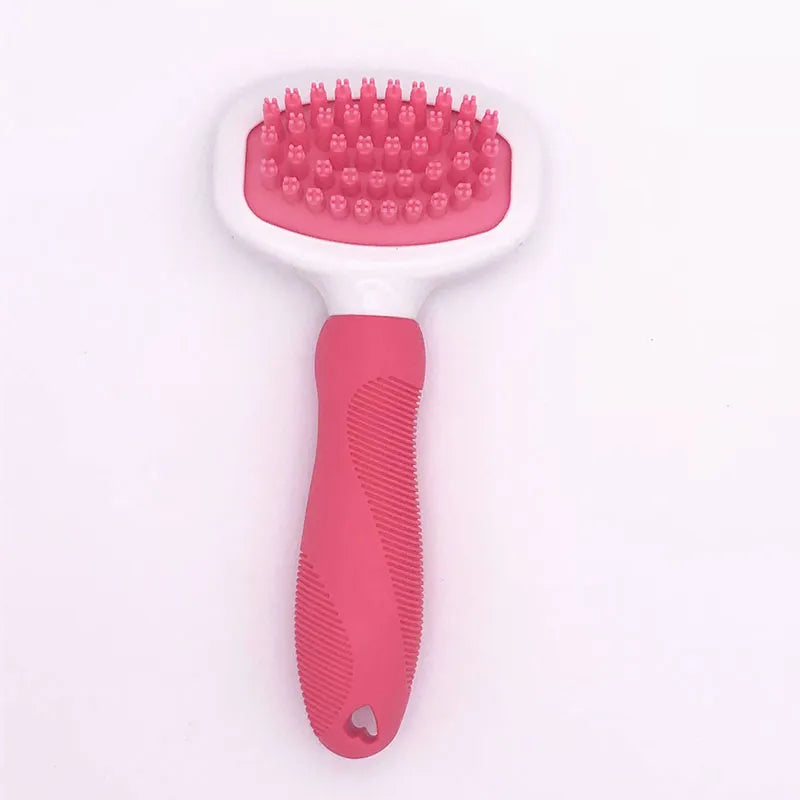 High Quality Silicone Pet Dog Cat Grooming Comb Brush for Bathing Cleaning Massage Plastic Brush Comb for Dogs Cats