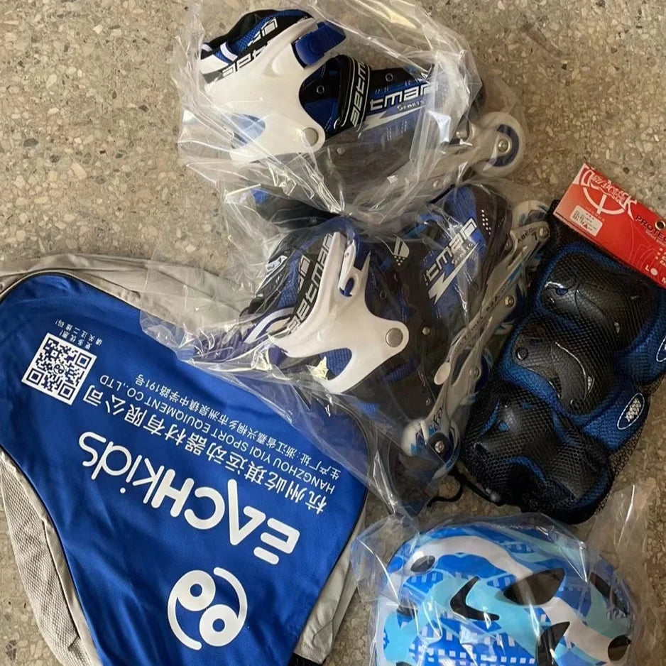Customizable 4-Wheel Roller Skates for Kids Adjustable Inline Skate Shoes With Aluminum Alloy Frame and Wheels