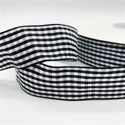 5yards/Lot 25mm Plaid Ribbon Christmas Decor Ribbon for Handmade Design Christmas Decoration DIY Gift Wrapping