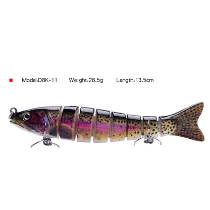 Fishing Bait Sinking Wobblers Fishing Tools 14cm28g17g Fishing LurefiShing Gaccessories  8 Segment Hard Lures for Fishing Lure