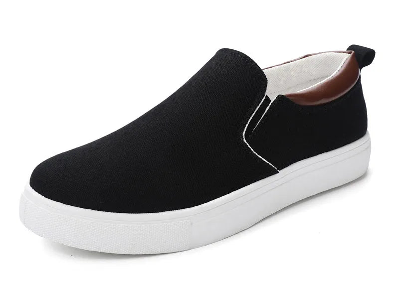 Fashion Canvas Men's Sneakers Black Lace Up Sping Shoes 2024 Classic Casual Vulcanized Shoes Size 46 47 Mens Spring Sport Shoes