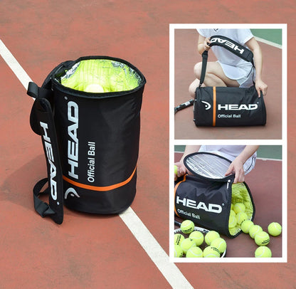 Head Tennis Bag Large Capacity for 70-100 PCS Balls Bucket Bag With Heat Insulation HEAD Tennis Balls Bag Tennis Padel Ball Pack