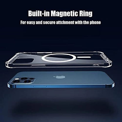 Shockproof Protective Phone Cover for iPhone 12mini/12pro Magsafe Chargers Case Clear Magnetic Case for iPhone Charging Case