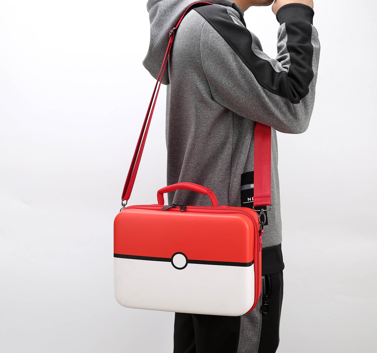 Pokeball Style Travel Carrying Case for Nintendo Switch Pokemon Accessories System Cute & Deluxe Protective Hard Shell Carry Bag