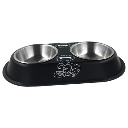 Pet Feeding Double Bowls Dog Cat Food Station Stainless Steel Water Food Bowls Feeder Solution for Dogs Cats Supplies