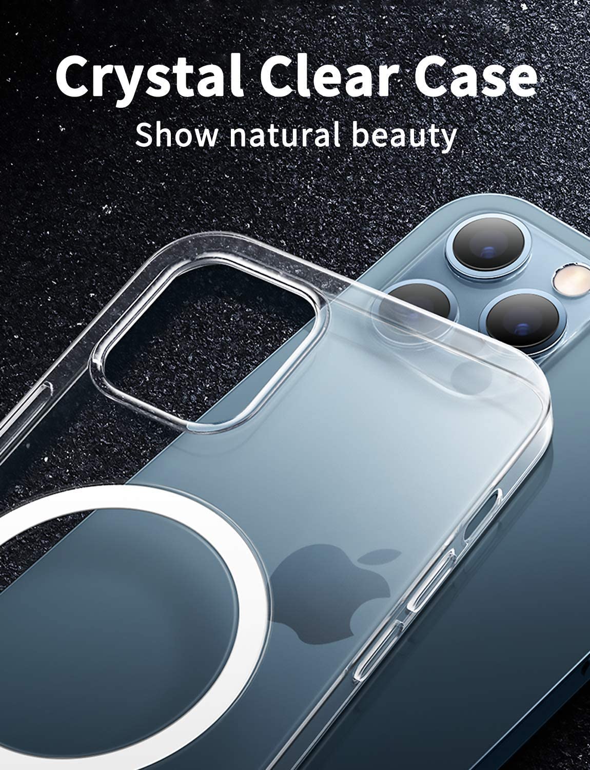 Shockproof Protective Phone Cover for iPhone 12mini/12pro Magsafe Chargers Case Clear Magnetic Case for iPhone Charging Case