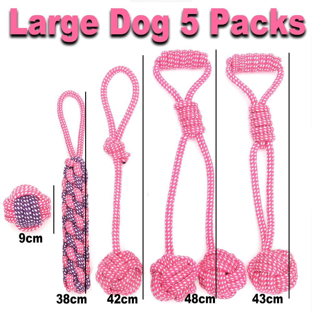 12Pcs Large Dog Toy Sets Chew Rope Toys for Dog Chewing Toys for Dog Outdoor Teeth Clean Toy for Big Dogs Juguete Para Perros