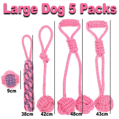 12Pcs Large Dog Toy Sets Chew Rope Toys for Dog Chewing Toys for Dog Outdoor Teeth Clean Toy for Big Dogs Juguete Para Perros