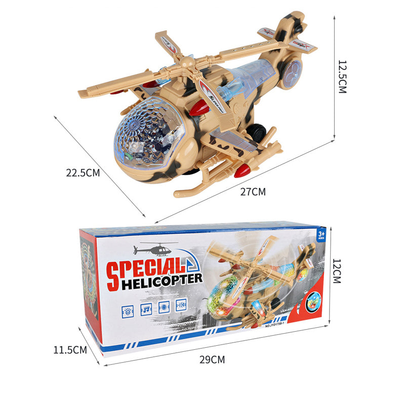 Electric Universal Colorful Music Fighter Model Toy Children's Plane Airplanes Helicopter Toys for Kids