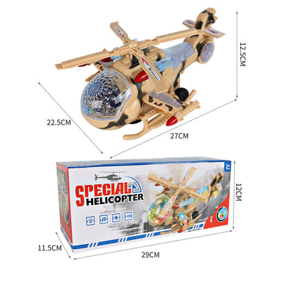 Electric Universal Colorful Music Fighter Model Toy Children's Plane Airplanes Helicopter Toys for Kids