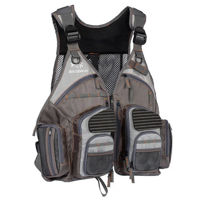 Bassdash Breathable Fishing Vest Outdoor Sports Fly Swimming Adjustable Vest Fishing Tackle