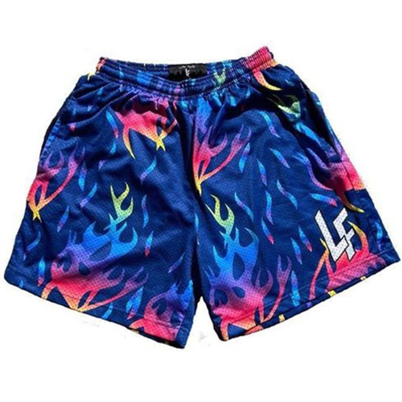 New Arrivals Mesh Basketball Shorts All Over Print Sport Mens Basketball Shorts