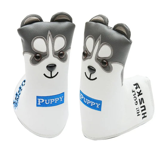 Lovely Husky Animal Golf Putter Headcover PU Leather Dustproof New for Putter