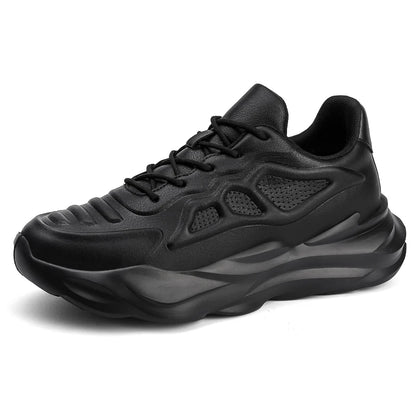 New Men's Breathable Sneakers Elevator Shoes Invisible Inner Height Increasing 7CM Summer Tennis Men Sports Shoes Heighten Shoes