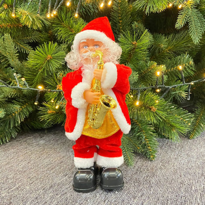 Dropshipping Santa Claus Musical Climbing Rope Ladder Electric Musical Toy Ornaments for Holiday Season MOQ 1 Piece