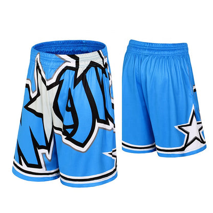 Wholesale Retro Basketball Shorts Men's Breathable Hip-Hop Street Trend Sports and Leisure Five-Point Shorts