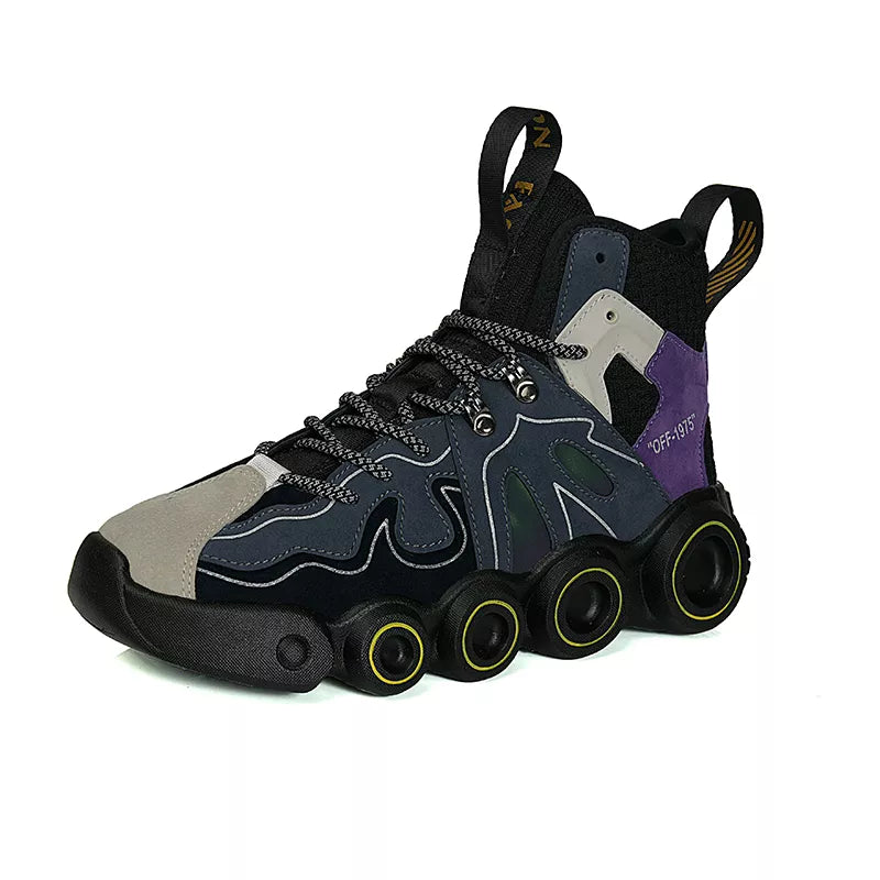 Roller Skating Shape Sports Shoes Men Personality Running Shoes Thick Soled Casual Sneakers Increased Men Sneaker Walking Shoe