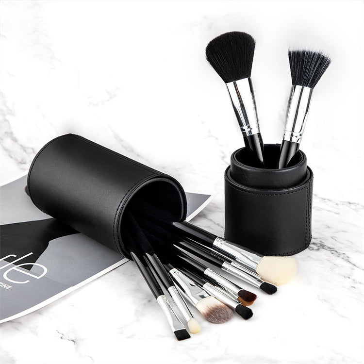 HZM Box Packaging High End Private Logo Unique Smudge Beauty Black Diamonds Make Up Brushes for Make-Up