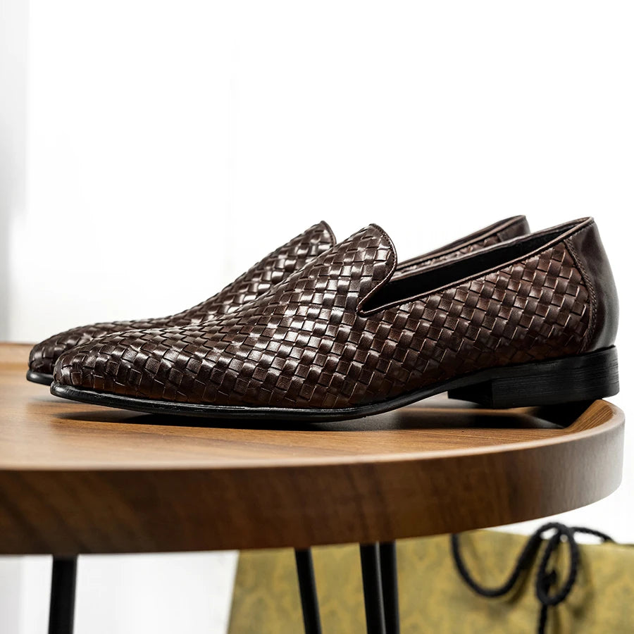Hot Selling 2025  Men's Casual Formal Leather Genuine Dress Shoes Mens Loafers