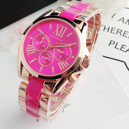 Ladies Fashion Pink Wrist Watch Women Watches Luxury Top Brand