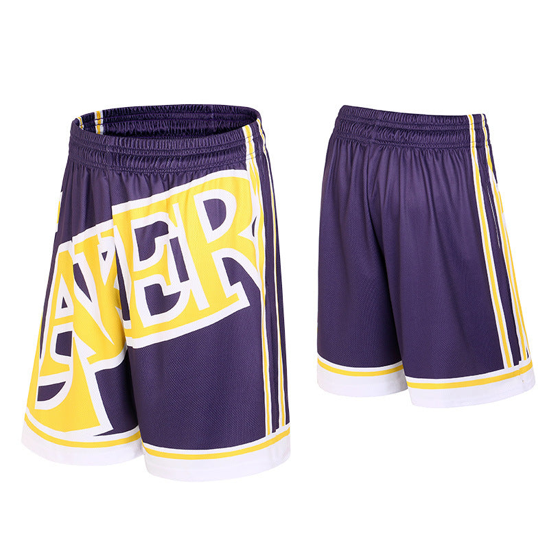 Wholesale Retro Basketball Shorts Men's Breathable Hip-Hop Street Trend Sports and Leisure Five-Point Shorts