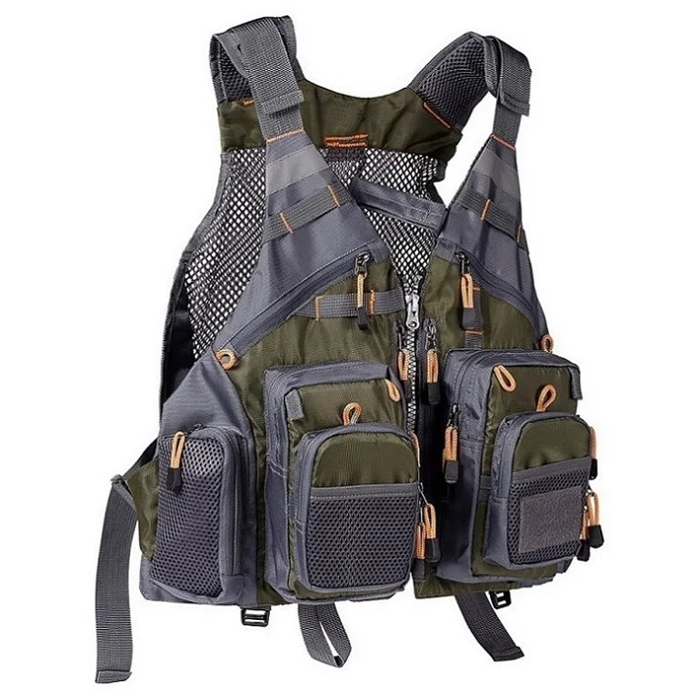 Bassdash Breathable Fishing Vest Outdoor Sports Fly Swimming Adjustable Vest Fishing Tackle