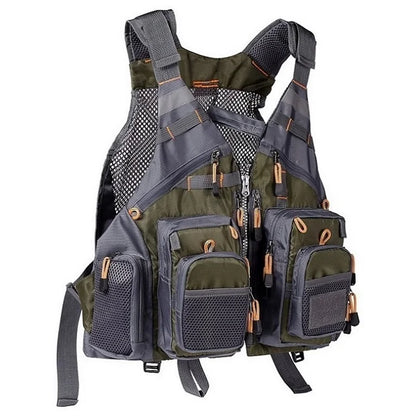 Bassdash Breathable Fishing Vest Outdoor Sports Fly Swimming Adjustable Vest Fishing Tackle
