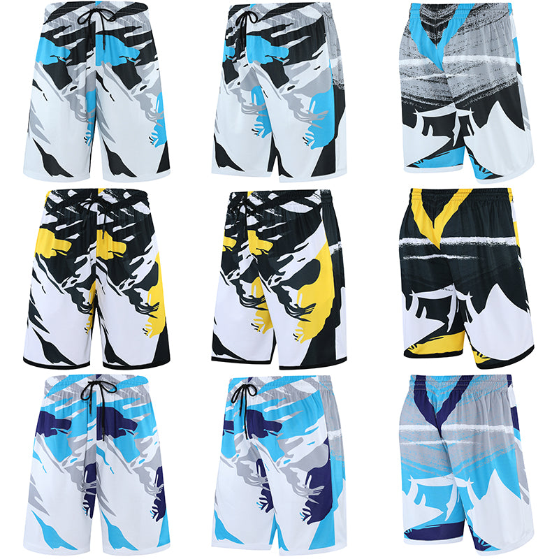 Factory Wholesale Men Loose Fit Sport Shorts OEM Camouflage Basketball Shorts